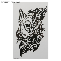 BEAUTY FASHION สติกเกอร์รอยสักชั่วคราว Wolf SCORPION Dragon Body ARM Art สติกเกอร์กันน้ำ