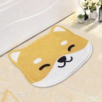 qiu tian qu Imitation cashmere printed cartoon bathroom anti-skid and absorbent floor mat