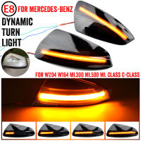 LED แบบไดนามิกเลี้ยวไฟกระจกมองข้างตัวบ่งชี้ไฟกระพริบสำหรับ Benz C คลาส W204 S204 07-14 Viano Vito W639 ML W164