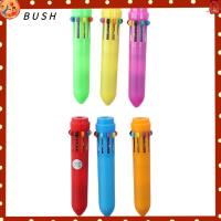 BUSH 10-ใน-1 ปากกามินิ พลาสติกทำจากพลาสติก 30แพ็ค ปากกาหลายสี ออฟฟิศสำหรับทำงาน 13ซม. ค่ะ ปากกาลูกลื่น เครื่องใช้ในบ้าน