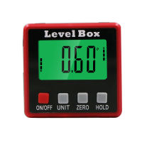 Precision Red Digital Protractor Inclinometer Water Proof Level Box Digital Angle Finder Bevel Box With Magnet Base 360 degree