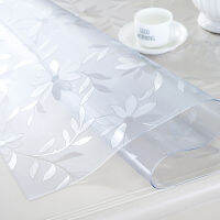 1mm Alas Meja PVC Tablecloth Transparent Table Cover Cabinet Soft Glass Customize