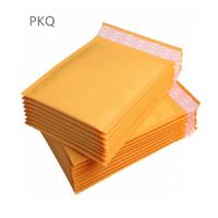 100PCS Yellow Thickened Kraft Paper Bubble Envelope Bags Mailers Padded Shipping Envelope With Bubble Mailing Bag