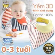 HCMYếm 3D hình thú cưng cho bé - 100% cotton siêu dễ thương HOT 0-1-2-3