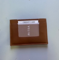 LA MITRA - Upcycled Card Holder Caramel กระเป๋าใส่บัตร