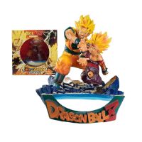 ZZOOI 17cm Father and Son Shock Wave Son Goku Son Gohan Action Figure Doll Anime Collection Dragon Ball Z Burdock Figurine Model Toys