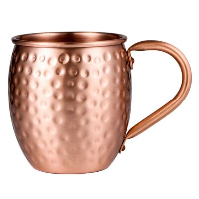 530ML 100% Pure Copper Mug Moscow Mule Mug Drum Cup Cocktail Cup Pure Copper Mug Restaurant Bar Cold Drink Cup