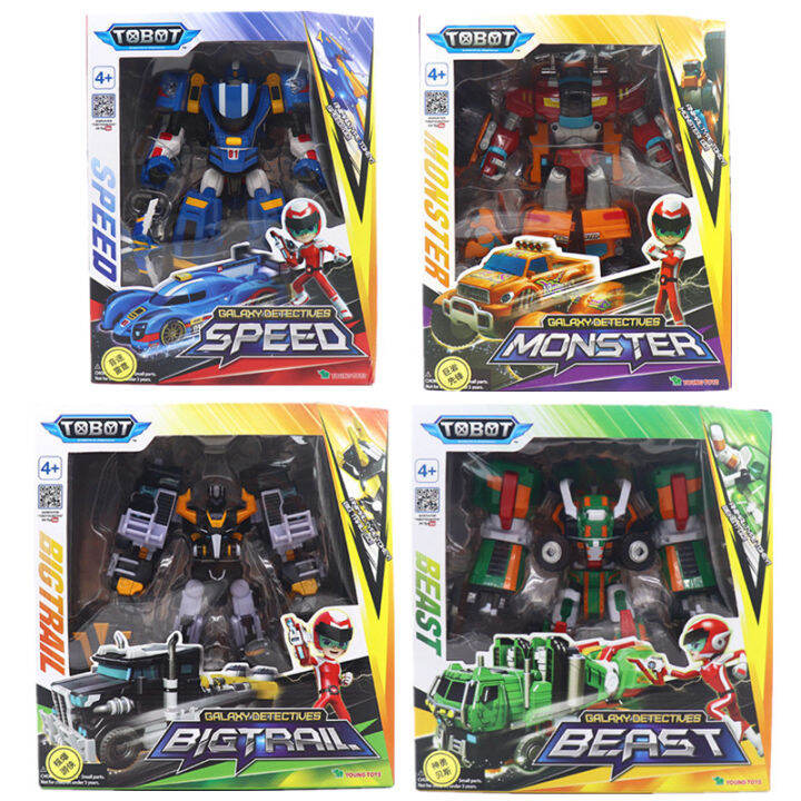 Korean Original Tobot Transformes Robot Galaxy Detectives Beast Bigtrail Speed Deformation