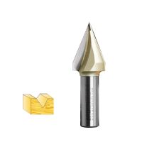 【☄New Arrival☄】 jinlan7363036 ทังสเตนคาร์ไบด์เครื่องมืองานไม้ "V" บิทกรู๊ฟ Arden Router Bit - 1/4*1/2 - 1/4 "Shank-Arden A0310014