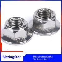 M4 M5 M6 M8 M10 M12 304 stainless steel universal torque type all metal hexagon flange self-locking nut gb6187 Nails  Screws Fasteners