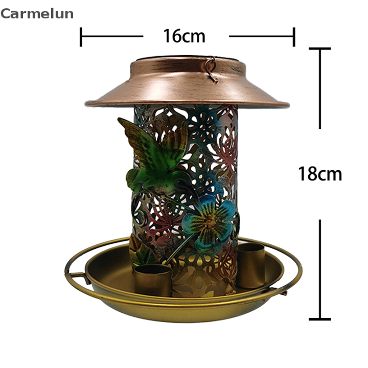 carmelun-ที่ให้อาหารนก-สำหรับแขวนกลางแจ้งที่ให้อาหารนกกันกระรอกที่ให้อาหารนกฮัมเพลงพร้อมแก้วน้ำดื่มพอร์ตให้อาหาร