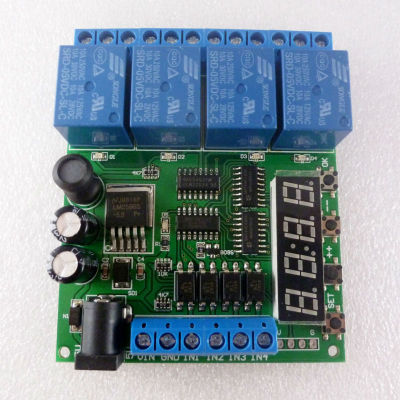 CE007 DC 12V 4 Channel Multifunction Cycle Delay Timer Relay Module for Timing Loop Interlock Self-locking