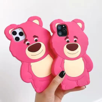 สำหรับ Huawei P20 P30 P40 P50 Pro กรณี3D การ์ตูนน่ารัก3D Strawberry Bear Soft ซิลิโคนสำหรับโทรศัพท์ Huawei Nova 3i Nova 4 Nova 7SE กรณี