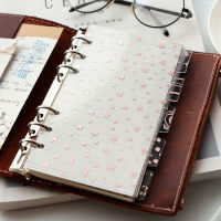 Rose Gold Kawaii Spiral Notebook index Dividers A5A6 Planner transparent PP Index Pages for Filofax Notebook School Stationery Note Books Pads