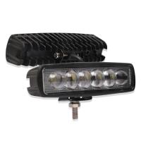 AutoAccessories 6 inch 18W 6000K IP68 8D Car Boat Marine Work Lights Spotlight LED Bulbs, DC 10-30V (White Light)