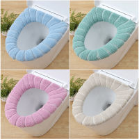 เสื่อห้องน้ำ Thicken Home Toilet Cover ถักล้างทำความสะอาดได้ Universal Winter Toilet Seat Cushion 7U1W