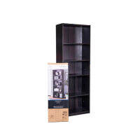 เมนสเตย์ ชั้นวางหนังสือ 5 ชั้น สีเอสเพรสโซ่ - 5 Shelf Bookcase