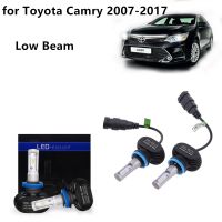 H11ต่ำไฟหน้ารถมอเตอร์ไซค์แบบ LED หลอดไฟชุดคิทสำหรับรถโตโยต้า Camry 2007-2017 80W 8000LM สีขาว6000K 2PC