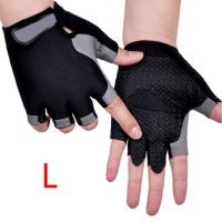 Silicone MTB Road Riding Gloves Anti-slip Anti-sweat Half Finger Gloves Camping Hiking Gloves Gym Fitness Sports Bike