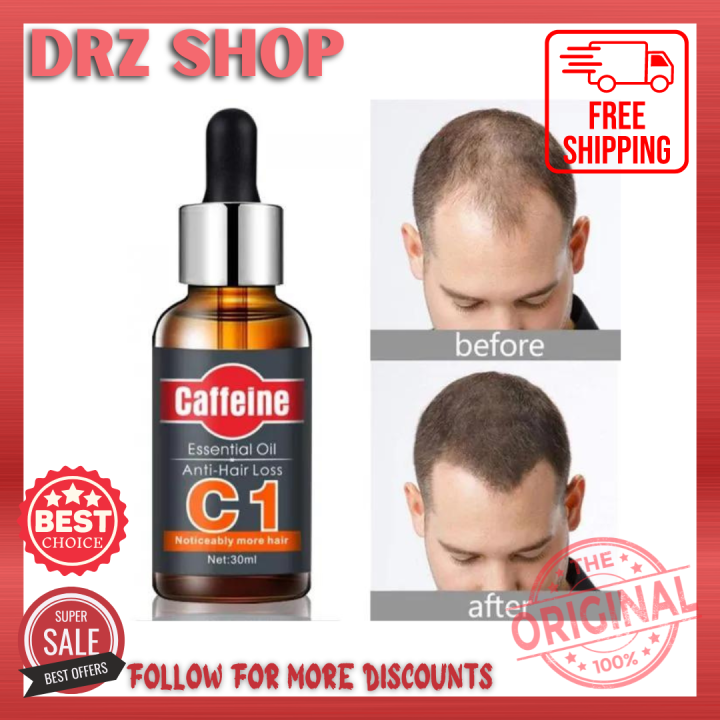 👨‍🦱 Drz Original Caffeine Hair Grower Product C1 Anti Hair Loss Essential Oil Growth Serum👧 2754