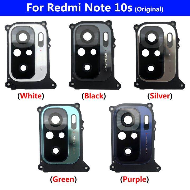 เลนส์กระจกกล้องถ่ายรูปหลังด้านหลังพร้อมกรอบสำหรับ-redmi-note-10s-10-note10-pro-ซ่อมโทรศัพท์มือถือ