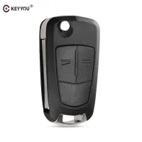 Keyyou ที่หุ้มรีโมทที่เก็บกุญแจสำหรับรีโมท2ปุ่มสำหรับ Vauxhall Opel Corsa Astra Vectra Zafira Signum แอสตร้าเวคทราป้าย Hu100รถยนต์ปุ่มควบคุม