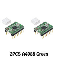 2ชิ้นโมดูลตัวขับมอเตอร์สเต็ปเปอร์ DRV8825 A4988 + ฮีทซิงค์ Reprap Stepper Driver สำหรับชิ้นส่วนเครื่องพิมพ์3D