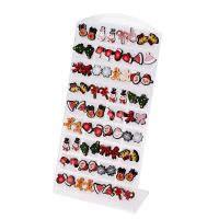 36 Pairs/Lot Mini Christmas Studs Cute Silvery Ear Stud Earrings For Men Women Stainless Steel Fashion Earring Jewelry