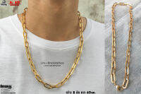 สร้อยคอโซ่ใหญ่8มิลทอง Oval necklace hiphop สแตนเลสแท้ Stainless แฟชั่นชาย แฟชั่นผู้หญิง 316l allacc