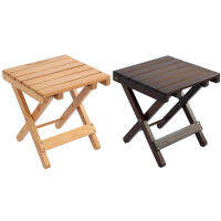 Wood Chair Portable Foldable Outdoor Camping Fishing BBQ Chair Bench Stool Hardwood Portable Tables Multipurpose Table