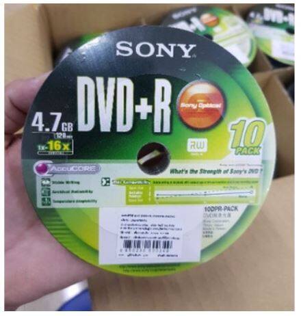 แผ่น-dvd-r-sony-16x-แพ็ค-10-แผ่น-คุณภาพสูง