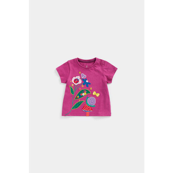 เสื้อยืดเด็กผู้หญิง-mothercare-secret-garden-t-shirts-3-pack-cd008