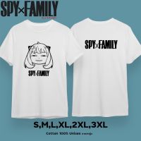 เสื้อยืดCotton100% เสื้อสีขาวสกรีนสองด้าน เสื้อยืดมังงะ เสื้อยืด แขนสั้น Spy x Family T-Shirt