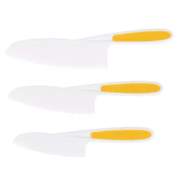 3pcs/set Kids Knife Colorful Nylon Toddler Cooking Knives to Cut Fruits  Salad Cake Lettuce Safe Baking Cutting Cooking