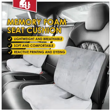 Everlasting Comfort Car and Truck Seat Cushion, Memory Foam Wedge Chair  Driving Pillow, Black