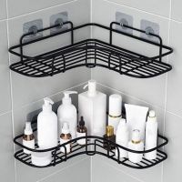 △┋○ Stainless Steel Triangle Rack For Kitchen Bathroom Storage Rack Thickened Love Corner Rack Storage Rack Durable