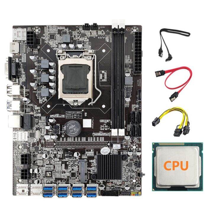 B75 BTC Mining Motherboard 8 GPU USB 3.0 to PCIE Random CPU+6Pin to ...
