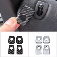 ABS Carbon Fiber Car Styling Door Bolt Lock Pin Cover Switch Decoration Trim Strikers Accessories For BMW X5 F15 X6 F16 2015-18