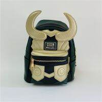 [COD] drama Loki series peripheral backpack schoolbag dark green leather