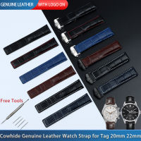 Genuine Leather celet Cowhide Watch Band 20mm 22m For Tag Strap For Heuer Monaco AQUARACER Watchband Folding Buckle