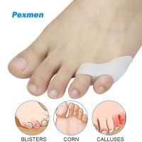 ☃ Pexmen 2Pcs Gel Soft Pinky Toe Separator Spacer Tailors Corrector Protector for Foot Pain Relief Corns Callus and Blisters