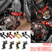 CB650F CB650R ซ้ายขวากรอบแถบเลื่อนเครื่องยนต์ตัวเลื่อนเฟรมปลอกปกป้องเข่าการชนอุปกรณ์ปกป้องป้องกันที่คลุมมอเตอร์ตัวเลื่อนเครื่องยนต์สำหรับ650R Honda CB 2019 2020 2021 2022อุปกรณ์เสริมรถจักรยานยนต์