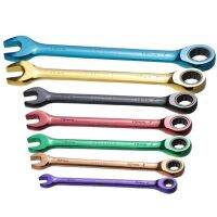 8/10/12/13/14/17/19mm Colorful Dual Use Wrench Ratchet Handle Wrench Opening Plum Blossom Wrench Hand Tools Hardware