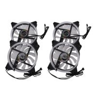 Computer PC Case Fan RGB Adjust LED Fan Quiet Remote Computer Cooler Cooling RGB Case Fans (4PCS+1 Controller)