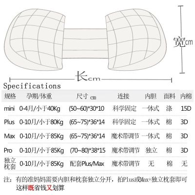【Ready】🌈 Year-end promotional export Pregnant womens hug pillow can be adjusted and disassembled U-shaped support abdomen side sleeping magical waist support 3-9 months