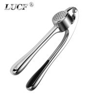 ETXZinc Alloy Garlic Presser Ginger Crusher Handheld Device Metal Mincer Squeezer Chopper Vegetables Masher Practical Kitchen Tools