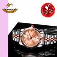 AMERICA EAGLE Watch นาฬิกาข้อมือผู้หญิง สายสแตนเลส รุ่น AE001L – SILVERPINKGOLD/PINKGOLD