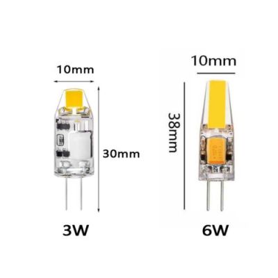 3W 6W G4 LED 12V COB หลอดไฟเปลี่ยนหลอดฮาโลเจน 30W 60W Ultra Bright โคมไฟระย้าโคมไฟ AC DC Cool/Warm White-dliqnzmdjasfg