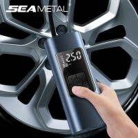 SEAMETAL 6000mah Car Air Compressor Portable Car Tire Inflator Digital Wireless Inflatable Pump for Car Motorcycle Bicycle Boat Air Compressors  Infla