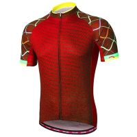 Pro Cycling Jersey Short Sleeve Print Pattern Cycling Clothes Mountain Bike Racing Shirt Cycling Top